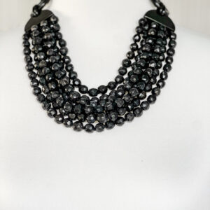Handmade Buffalo Horn Faceted Bead Necklace