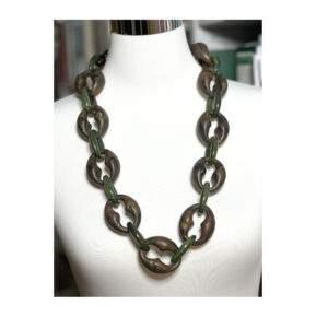 Green Moss Resin Chain Necklace