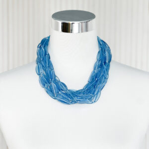 Statement blue layered necklace