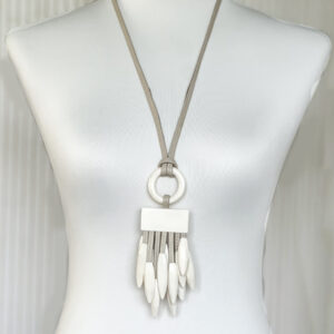 large white pendant necklace